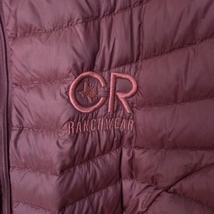 CR Ranchwear Maroon Puffer Jacket
